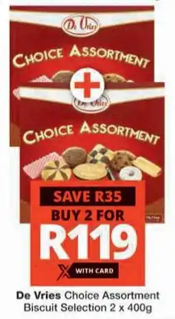 Checkers Hyper De Vries Choice Assortment Biscuit Selection offer