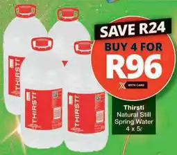 Checkers Hyper Thirsti Natural Still Spring Water offer