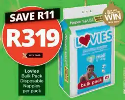 Checkers Hyper Lovies Bulk Pack Disposable Nappies offer