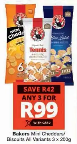 Checkers Hyper Bakers Mini Cheddars/ Biscuits All Variants offer