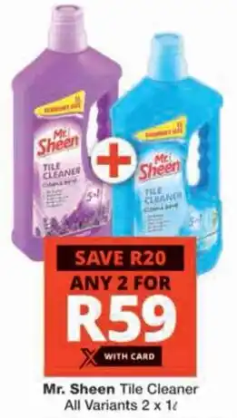 Checkers Hyper Mr. Sheen Tile Cleaner All Variants offer