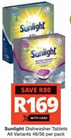 Checkers Hyper Sunlight Dishwasher Tablets All Variants offer