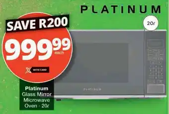 Checkers Hyper Platinum Glass Mirror Microwave Oven offer