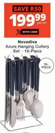 Checkers Hyper Novadiva Azure Hanging Cutlery Set offer