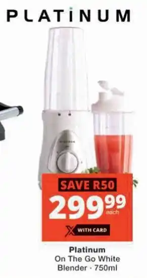Checkers Hyper Platinum On The Go White Blender offer