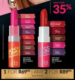 AVON Color Trend Kiss Creamy SPF 15 Lipstick offer