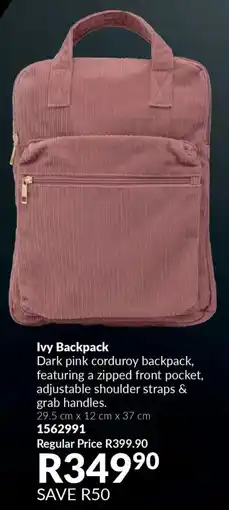 AVON Ivy Backpack offer