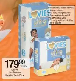 Checkers Lovies Ultra Premium Nappies Value Pack offer
