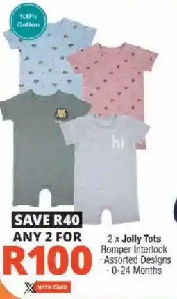 Checkers Jolly Tots Romper Interlock offer