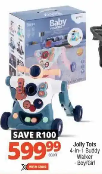 Checkers Jolly Tots 4-in-1 Buddy Walker offer