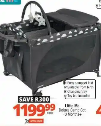 Checkers Little Me Deluxe Camp Cot offer