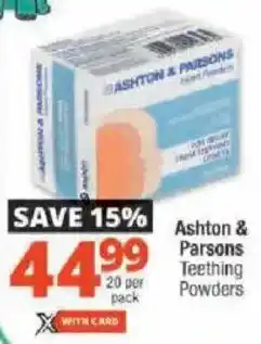 Checkers Ashton & Parsons Teething Powders offer