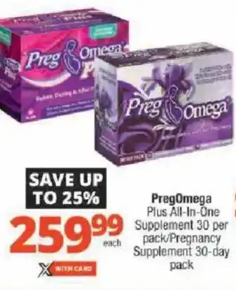 Checkers Preg Omega Plus All-In-One Supplement/ Pregnancy Supplement offer