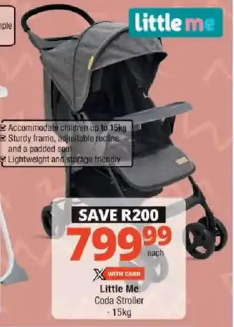 Checkers Little Me Coda Stroller offer