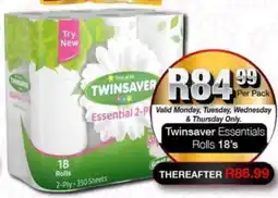 Take 'n Pay Twinsaver Essentials Rolls offer