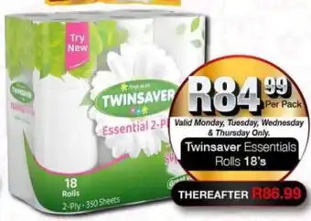 Take 'n Pay Twinsaver Essentials Rolls offer