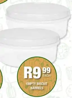 Take 'n Pay Empty biscuit barrels offer