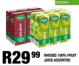Take 'n Pay Rhodes 100% fruit juice assorted offer