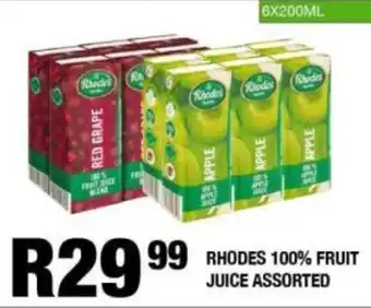 Take 'n Pay Rhodes 100% fruit juice assorted offer