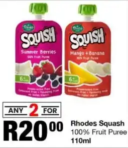 Take 'n Pay Rhodes Squash 100% Fruit Puree offer