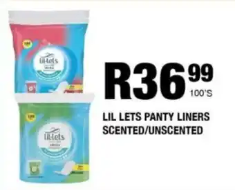 Take 'n Pay Lil lets panty liners scented/ unscented offer