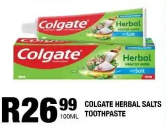 Take 'n Pay Colgate herbal salts toothpaste offer