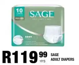 Take 'n Pay Sage adult diapers offer