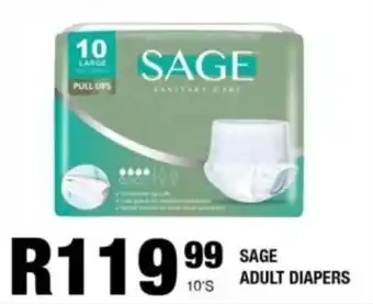 Take 'n Pay Sage adult diapers offer