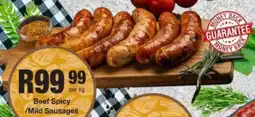 Take 'n Pay Beef Spicy/ Mild Sausages offer