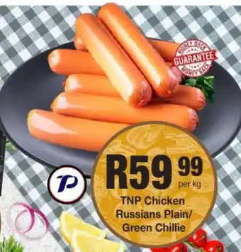 Take 'n Pay TNP Chicken Russians Plain/ Green Chillie offer