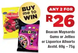 OK Foods Beacon Maynards Gums or Jellies or Liquorice Allsorts offer