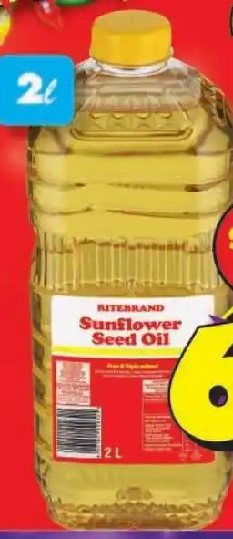 Shoprite Ritebrand sunflower seed oil offer