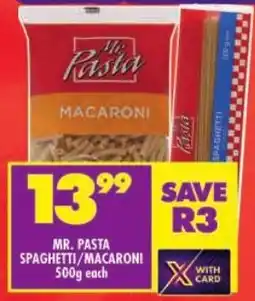 Shoprite Mr. pasta spaghetti/ macaroni offer