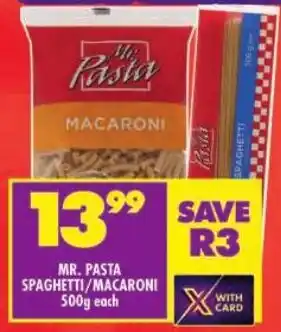Shoprite Mr. pasta spaghetti/ macaroni offer