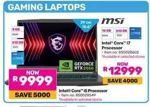 Game MSI Gaming Laptop offer