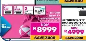 Game 65 UHD Smart TV (UA65BU8000) offer