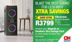 OK Furniture Hisense DJ Party Speaker offer
