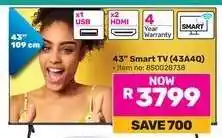 Game 43 Smart TV (43A4Q) offer