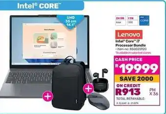 Game Lenovo Intel Core i7 Processor Bundle offer