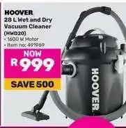 Game HOOVER 28 L Wet and Dry Vacuum Cleaner (HWD20) offer