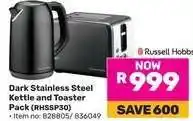 Game Dark Stainless Steel Kettle and Toaster Pack (RHSSP30) offer