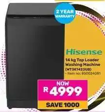 Game Hisense 14 kg Top Loader Washing Machine offer