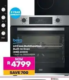 Game Beko 600 mm Multifunction Built-In Oven (BBIE 2300X) offer