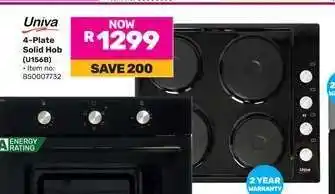 Game Univa 4-Plate Solid Hob offer
