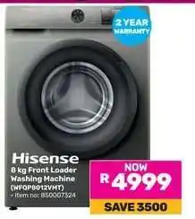 Game Hisense 8 kg Front Loader Washing Machine offer