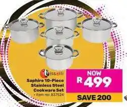 Game Saphire 10-Piece Stainless Steel Cookware Set offer
