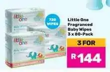 Game Little One Fragranced Baby Wipes 3 x 80 Pack offer