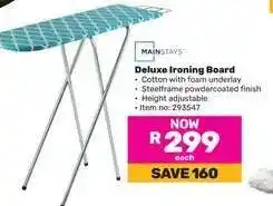 Game Mainstays Deluxe Ironing Board offer