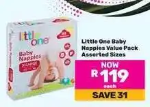 Game Little One Baby Nappies Value Pack Assorted Sizes offer