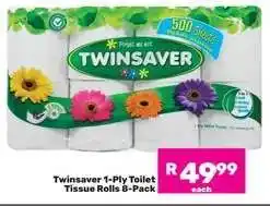 Game Twinsaver 1-Ply Toilet Tissue Rolls 8-Pack offer